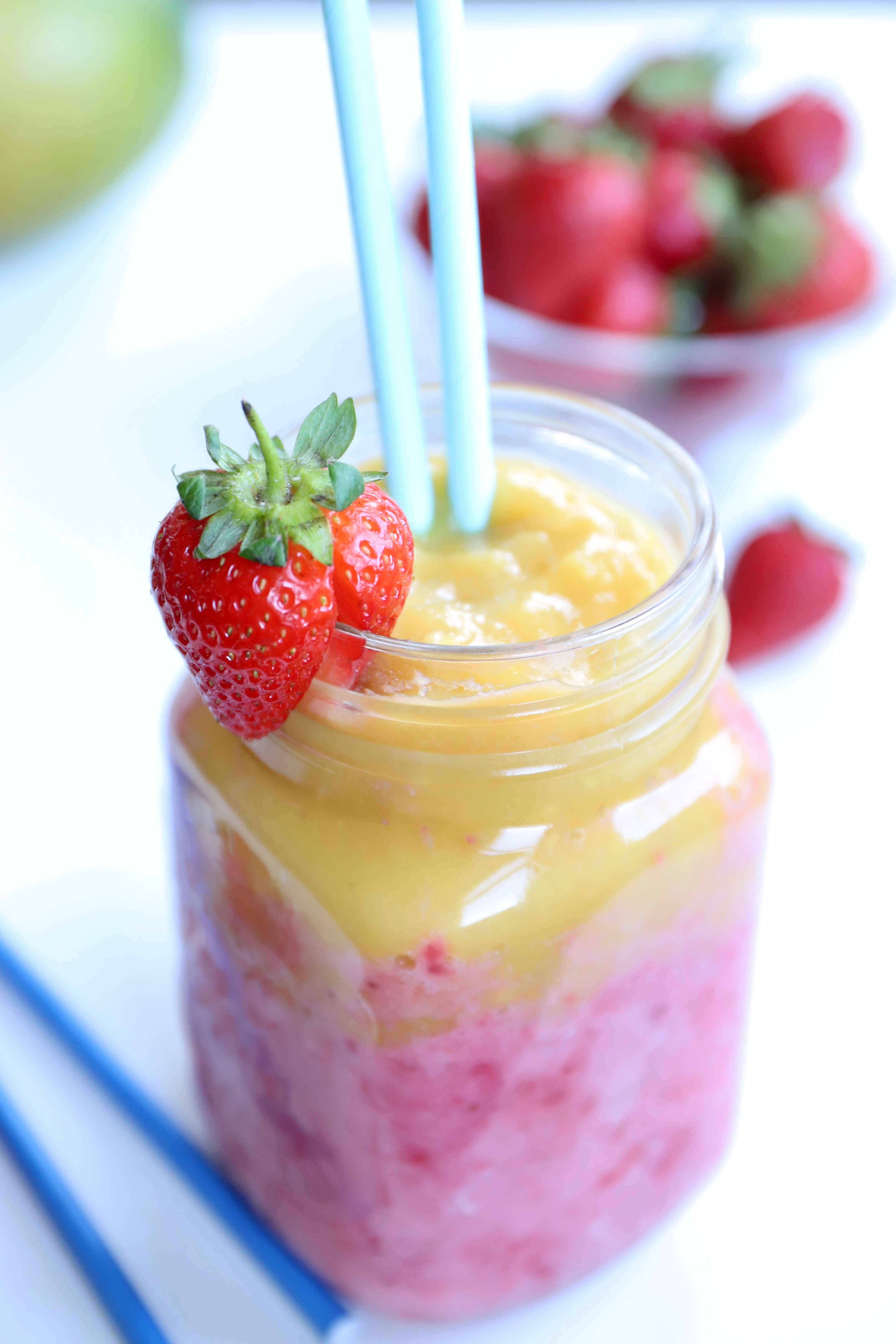 Strawberry Mango Sunrise Smoothie - Spoonful of Kindness