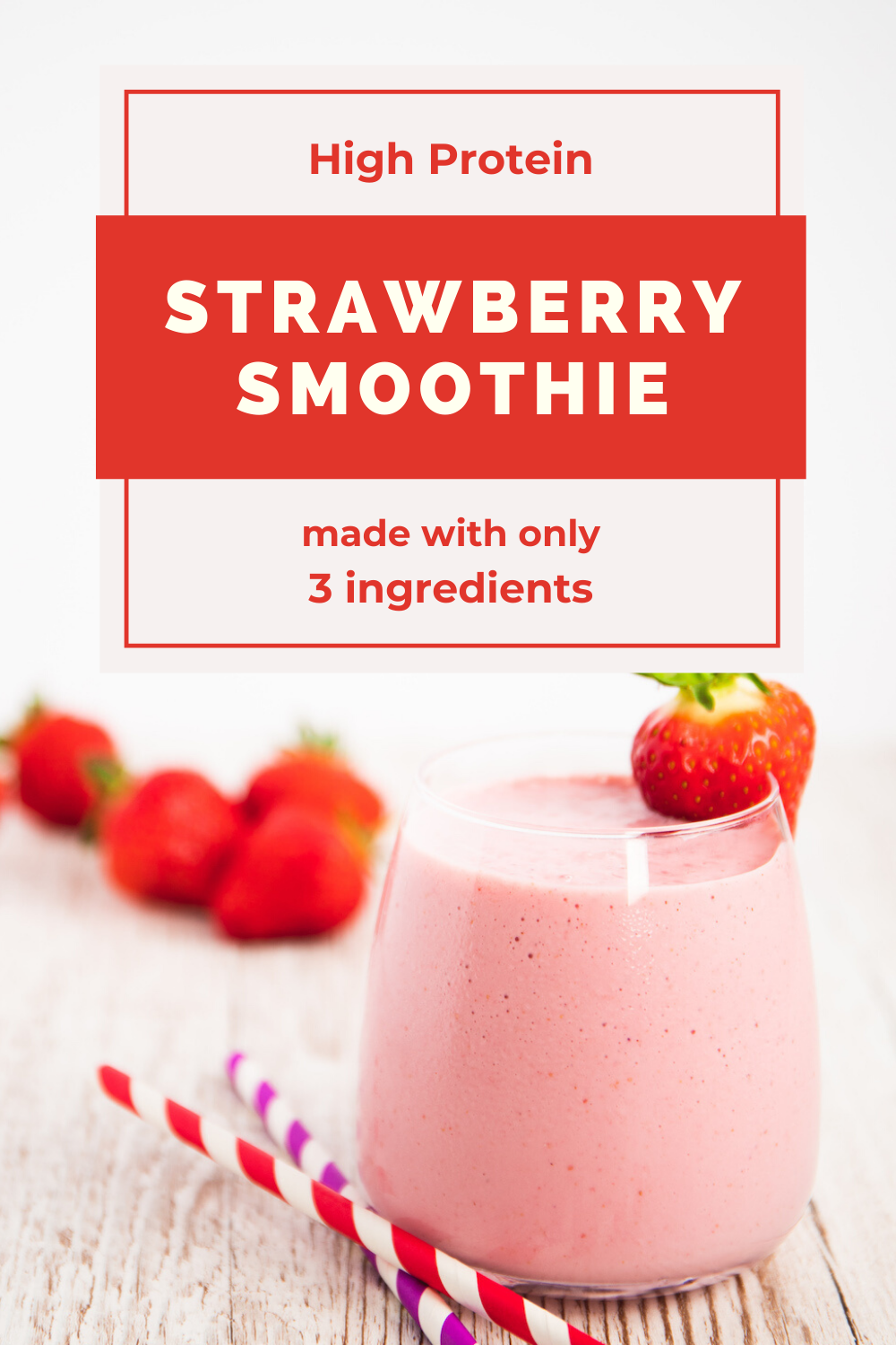 Strawberry Breakfast Protein Smoothie - Spoonful of Kindness