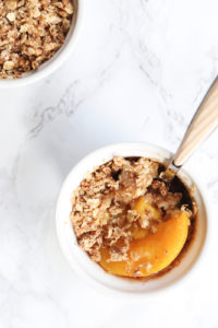 Breakfast Peach Crisp for Two