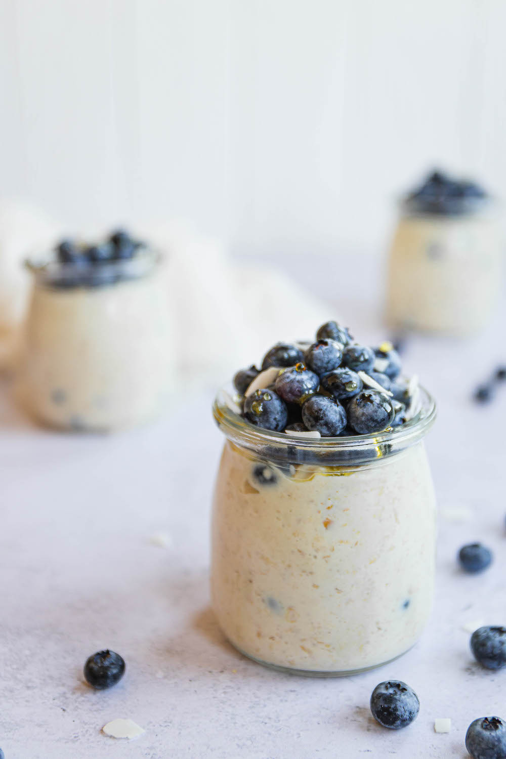 Blueberry Overnight Oats with Yogurt - Spoonful of Kindness