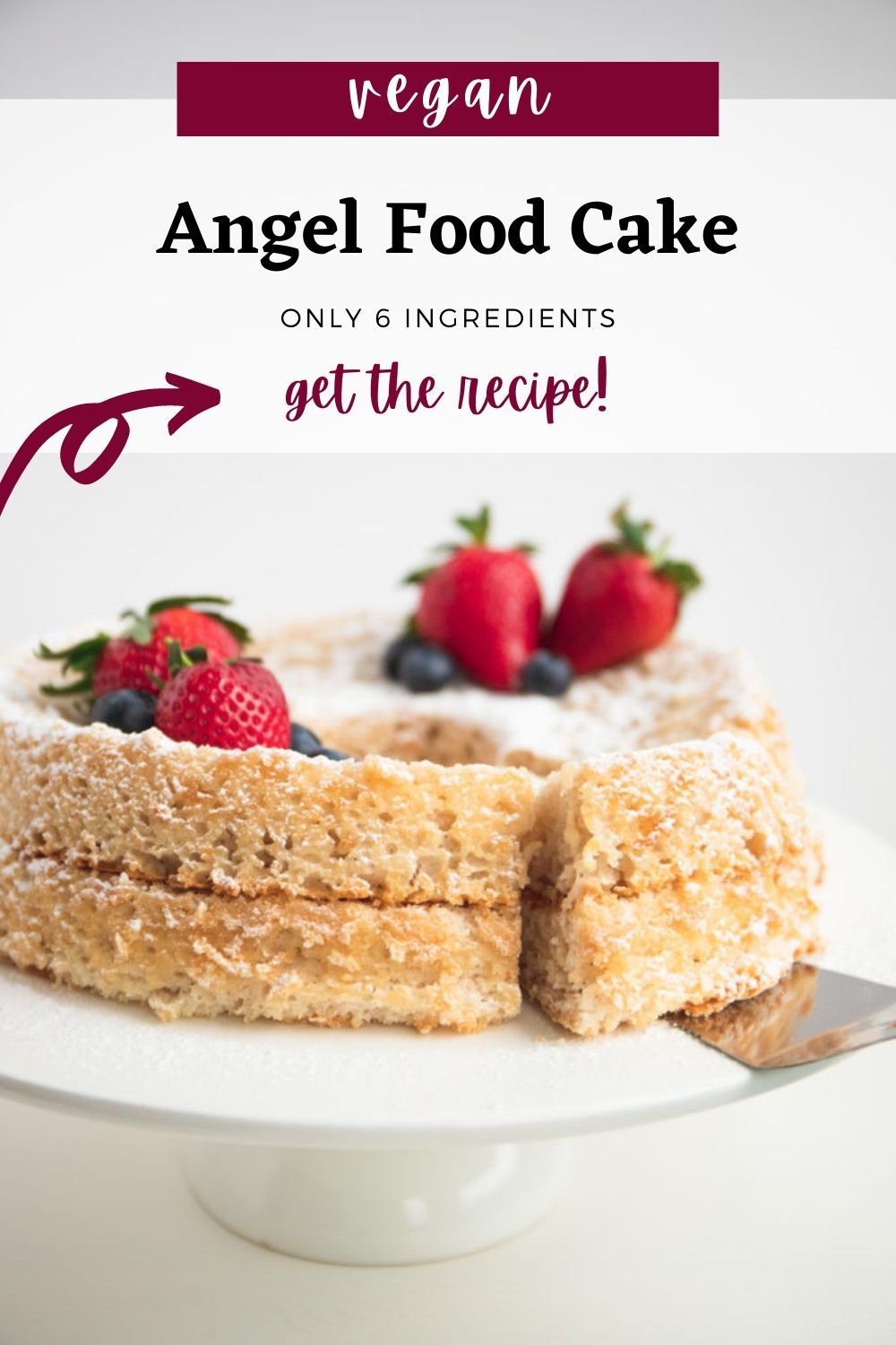 Vegan Angel Food Cake Spoonful of Kindness