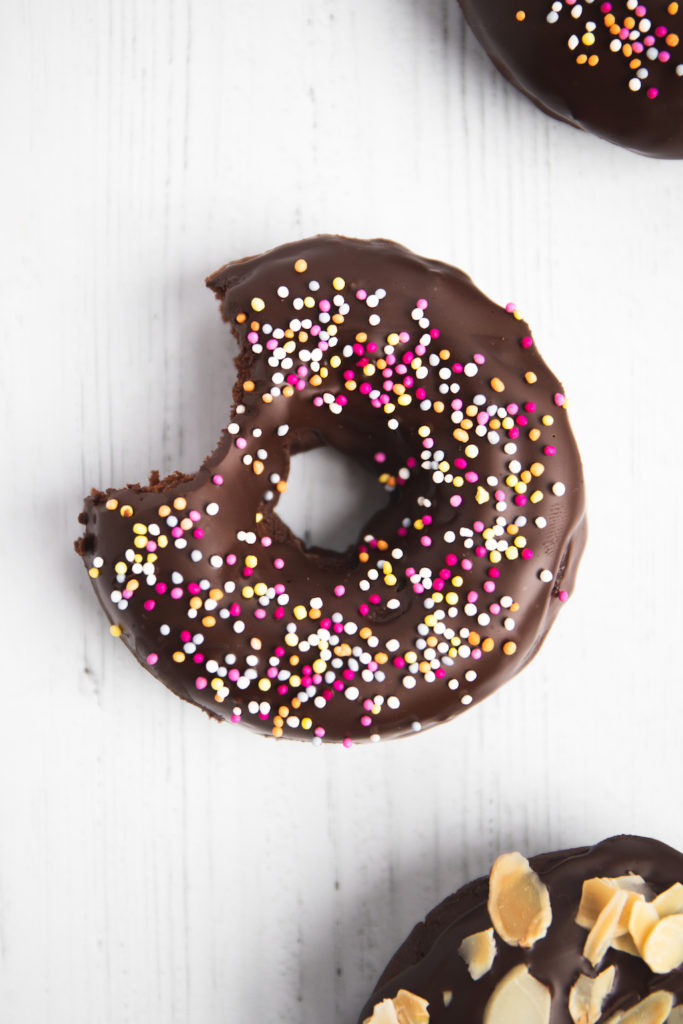 Vegan Baked Donuts with Chocolate Glaze - Spoonful of Kindness