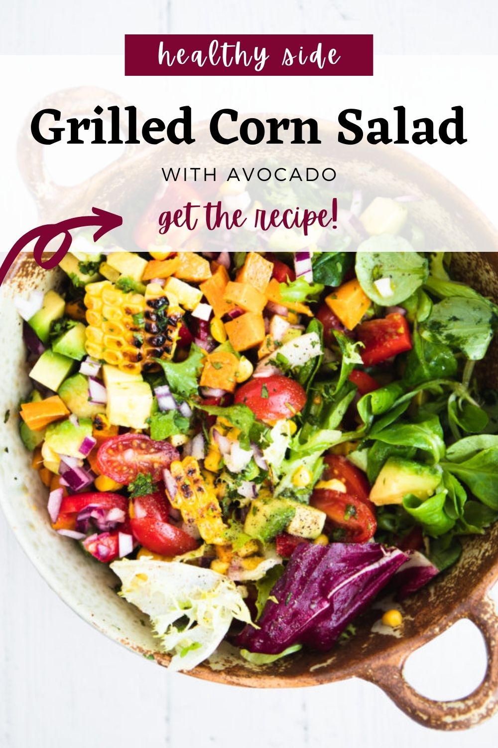 Grilled Corn Salad with Avocado - Spoonful of Kindness