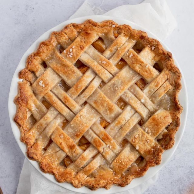 Easy Peach Pie with Canned Peaches - Spoonful of Kindness