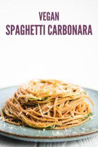 Vegan Spaghetti Carbonara with Zucchini