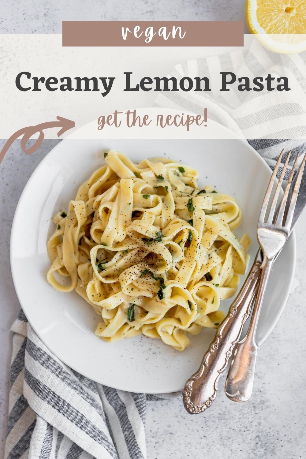 Vegan Lemon Pasta - Spoonful of Kindness